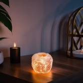 Natural Shape Himalayan Salt Candle Holder