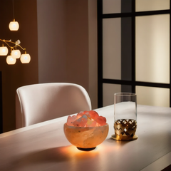 Himalayan Salt Fire Bowl Lamp – Chunk Edition