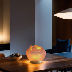 Himalayan Salt Fire Bowl Lamp – Chunk Edition