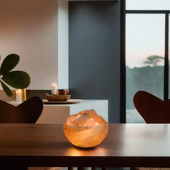 Himalayan Salt Fire Bowl Lamp – Chunk Edition