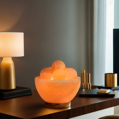 Himalayan Salt Fire Bowl Lamp – Sphere Edition