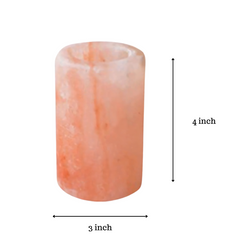 Cylinder Shape Himalayan Salt Candle Holder