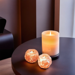 Natural Shape Himalayan Salt Candle Holder