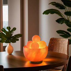 Himalayan Salt Fire Bowl Lamp – Sphere Edition