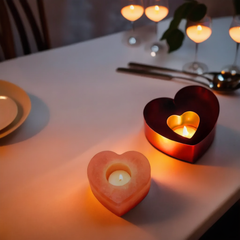 Heart Shape Himalayan Salt Candle Holder