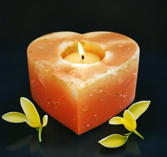 Heart Shape Himalayan Salt Candle Holder