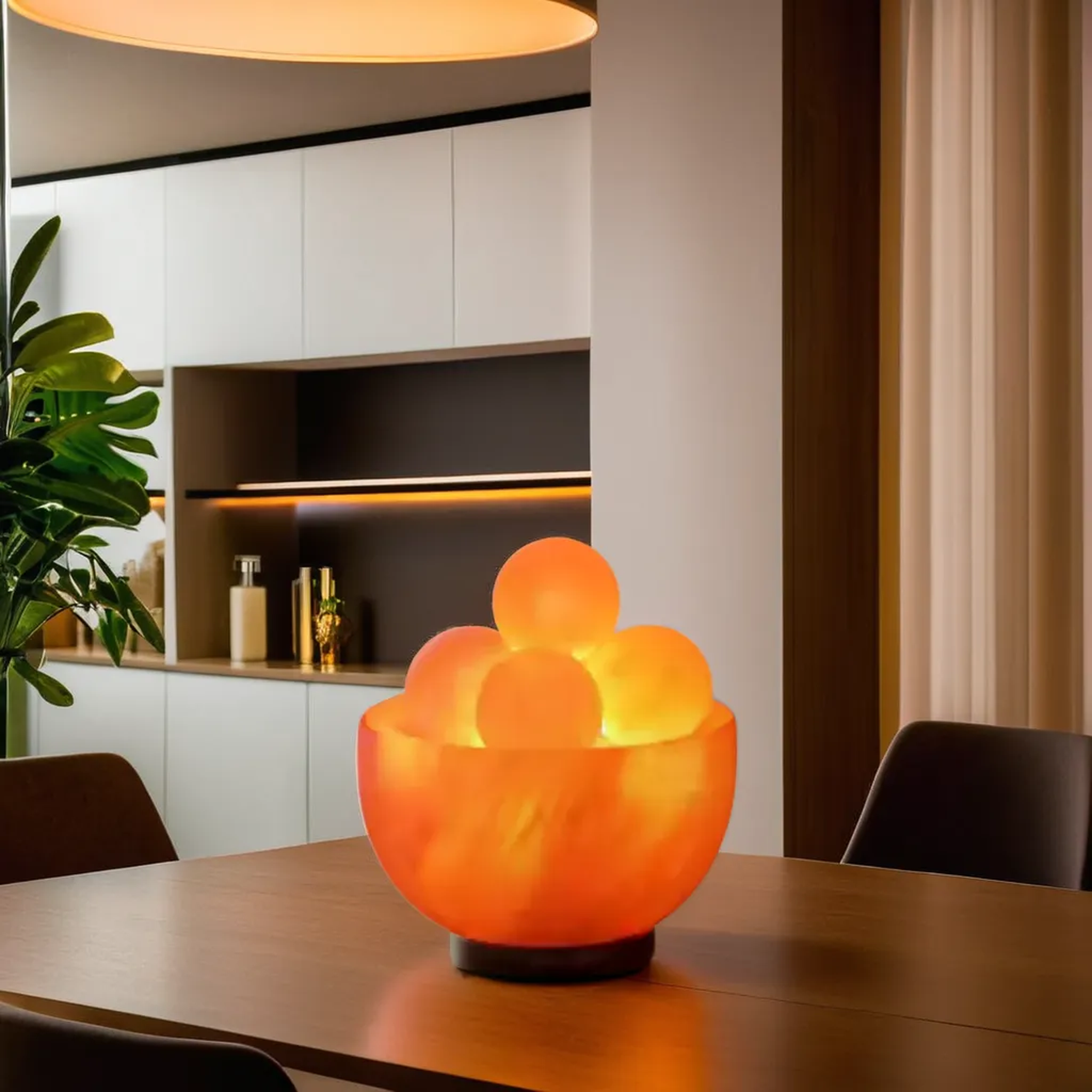 Himalayan Salt Fire Bowl Lamp – Sphere Edition