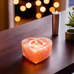 Heart Shape Himalayan Salt Candle Holder