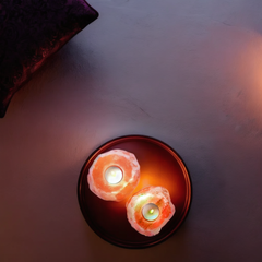 Natural Shape Himalayan Salt Candle Holder