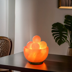 Himalayan Salt Fire Bowl Lamp – Sphere Edition